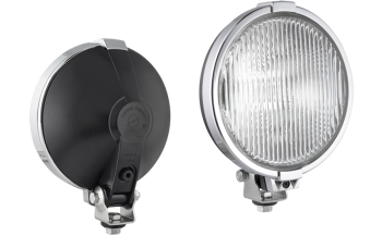 Przeciwmgłowy (przeciwmgielny) reflektor halogenowy z chromowaną ramką