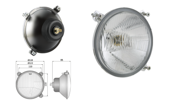 Reflektor przedni typu R2 - ruch prawostronny (światła: mijania, drogowe) - lewy