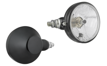 Reflektor przedni typu H4/R2 w obudowie metalowej - lewy (światła: mijania, drogowe, pozycyjne)