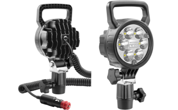 Lampa robocza z diodami LED, uchwytem CAR3, przewodem spiralnym i wyłącznikiem