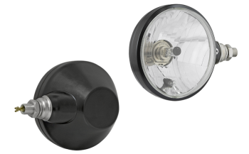 Reflektor przedni typu H4/R2 w obudowie metalowej - prawy (światła: mijania, drogowe, pozycyjne)