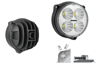 Lampa robocza z diodami LED i wbudowanym złączem Deutsch DT04-2P (umocowanie pod 3 śruby)