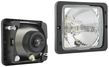 Reflektor przedni typu H4 z ramką (światła: mijania, drogowe, pozycyjne)