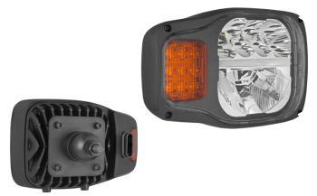 Reflektor przedni z diodami LED, uchwytem tylnym i wbudowanym złączem AMP SuperSeal - prawy