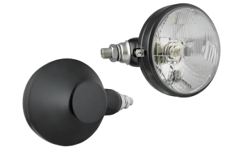 Reflektor przedni typu H4 w obudowie metalowej - lewy (światła: mijania, drogowe, pozycyjne)