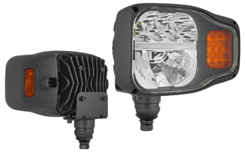 Reflektor przedni z diodami LED, uchwytem dolnym oraz wbudowanym złączem DT04-6P - lewy