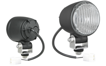 Przeciwmgłowy (przeciwmgielny) reflektor halogenowy z przewodem i złączem AMP Faston