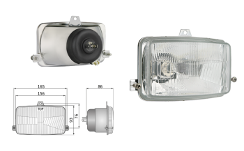 Element optyczny typu H4 (światła: mijania, drogowe, pozycyjne)