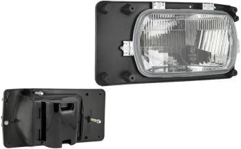 Reflektor przedni typu H4 - lewy, z korektorem ręcznym (światła: mijania, drogowe, pozycyjne)