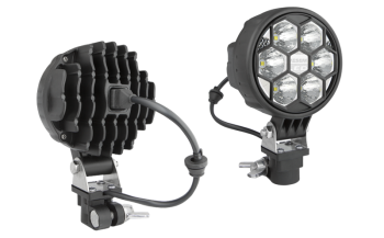 Lampa robocza z diodami LED, uchwytem CAR1 i wbudowanym złączem AMP Faston
