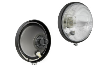 Element optyczny typu R2 z ramką metalową - stojący (światła: mijania, drogowe, pozycyjne)