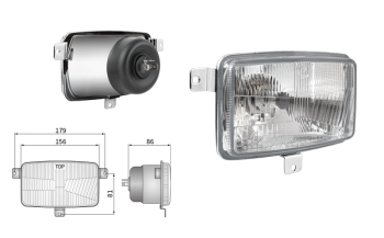 Element optyczny typu H4 (światła: mijania, drogowe)