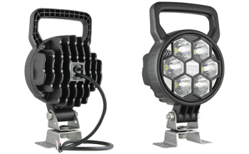 Lampa robocza z diodami LED, uchwytem omega, przewodem i wyłącznikiem